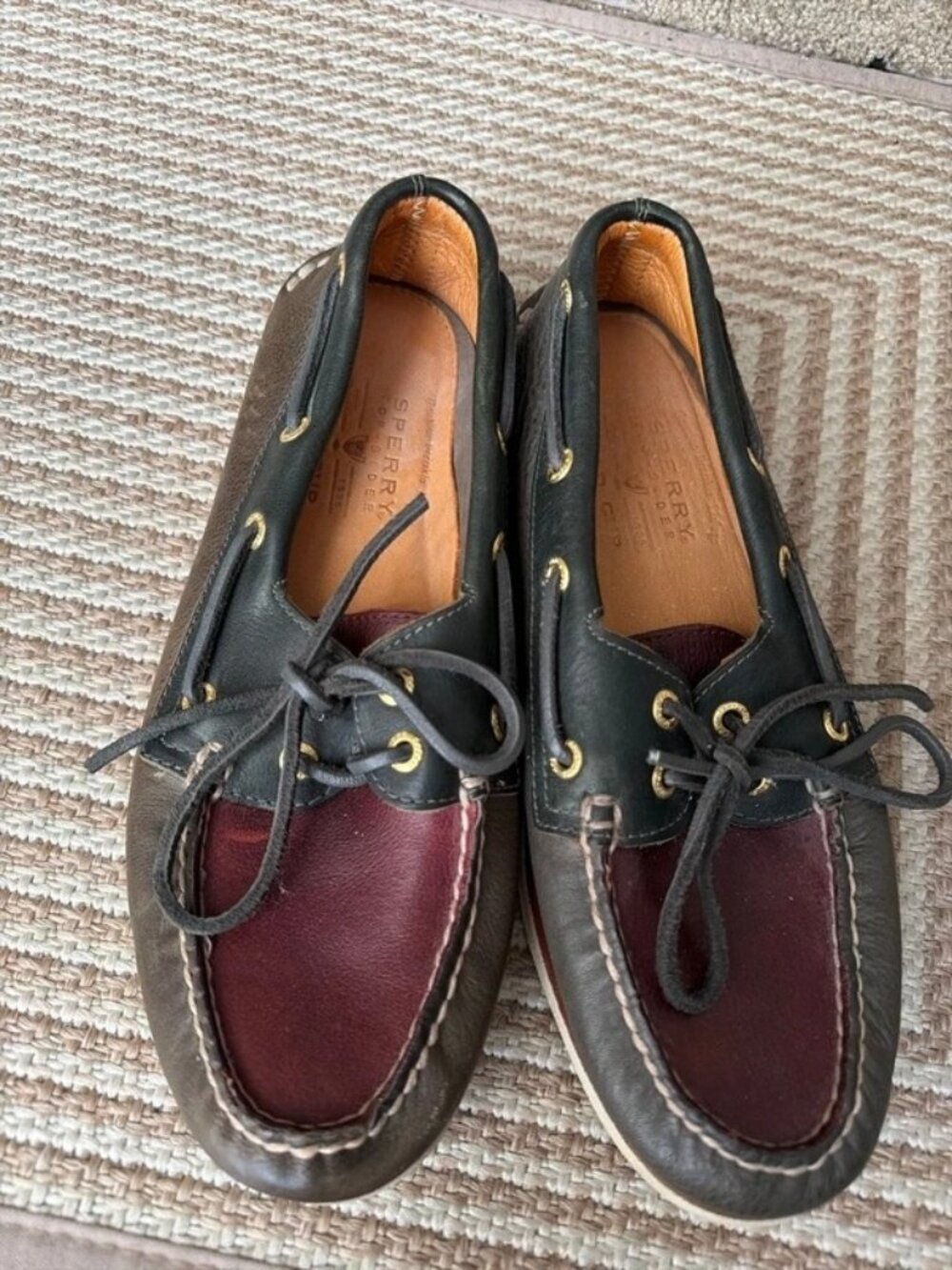 Sperry Gold Cup 10847087 Men's US8.5M UK7.5 EU41.5 Leather 2-Eye Boat Shoes